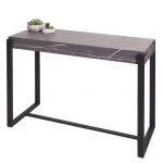 Scrivania consolle tavolo da salotto HWC-L53 81x100x40cm ferro verniciato MDF effetto marmo