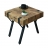 Tavolino tavolo quadrato da salotto HWC-L54 50x50x50cm ferro verniciato MDF effetto legno