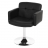 Design sedia Lounge Orlando M10 cromo ecopelle 55x60x80cm nero