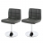 Set 2x sedie lounge Kavala ecopelle 49x45x80cm grigio