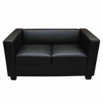 Serie Lille M65 divano sofa 2 posti 75x137x70cm ecopelle nero