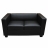 Divano sofa 2 posti lounge moderno elegante serie Lille M65 75x137x70cm ecopelle nero