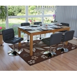 Set 6x sedie lounge Kavala ecopelle 49x45x80cm grigio