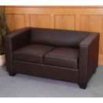 Serie Lille M65 divano sofa 2 posti 75x137x70cm ecopelle marrone