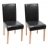 Set 2x sedie Littau ecopelle soggiorno cucina sala da pranzo 56x43x90cm nero piedi chiari