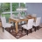 Set 6x sedie Littau tessuto soggiorno cucina sala da pranzo 43x56x90cm scritte piedi scuri