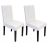 Set 2x sedie Littau ecopelle soggiorno cucina sala da pranzo 56x43x90cm bianco piedi scuri